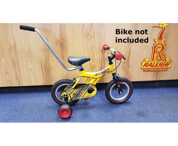 Children's bike push clearance handle